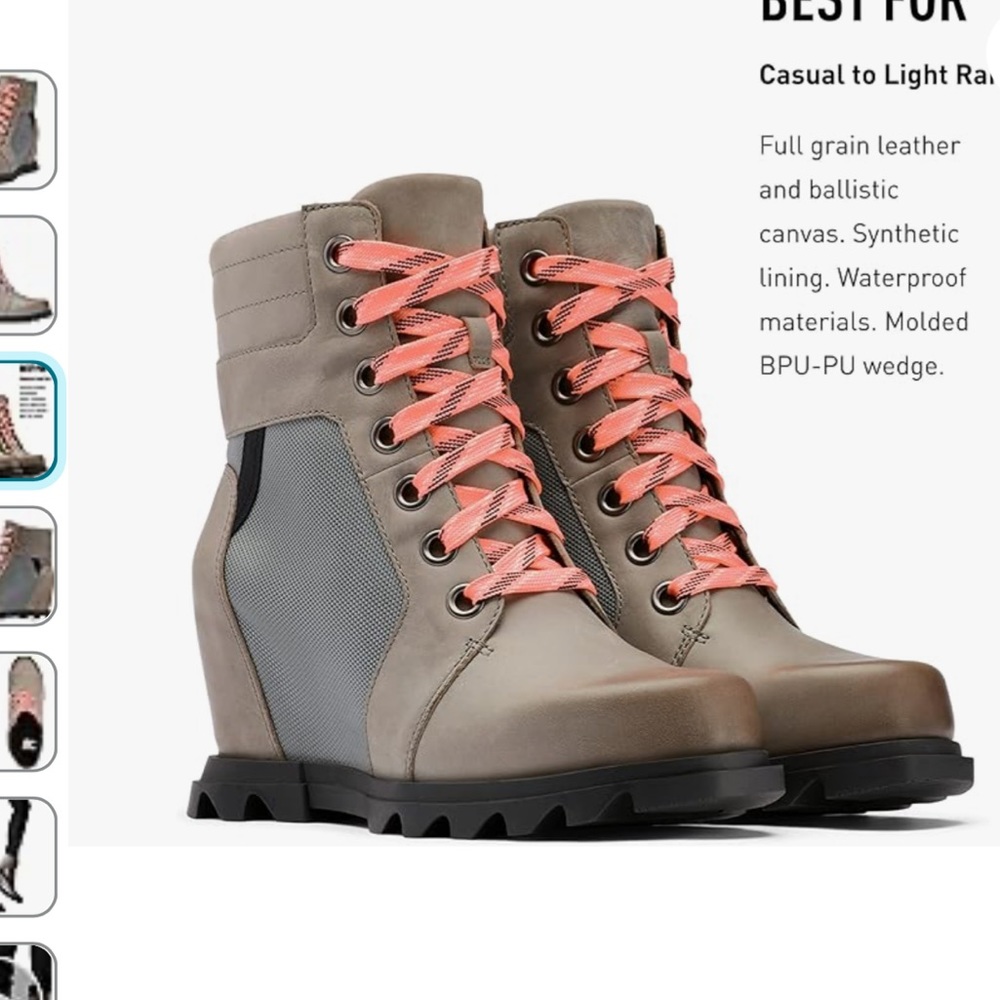 Sorel Women's Joan of Arctic Wedge III Lexie Boot Waterproof Leather Wed…